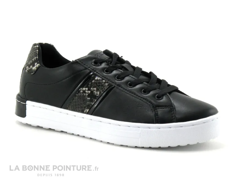 Achat chaussures Esprit Femme Basket, vente Esprit 080EK1W325 001 Black - Basket Femme - Noir - Python