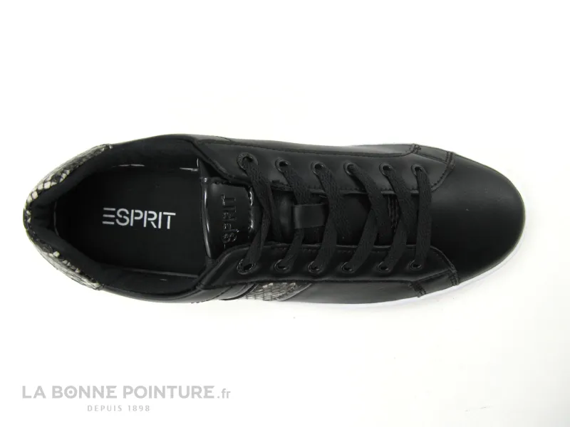 Achat chaussures Esprit Femme Basket, vente Esprit 080EK1W325 001 Black - Basket Femme - Noir - Python