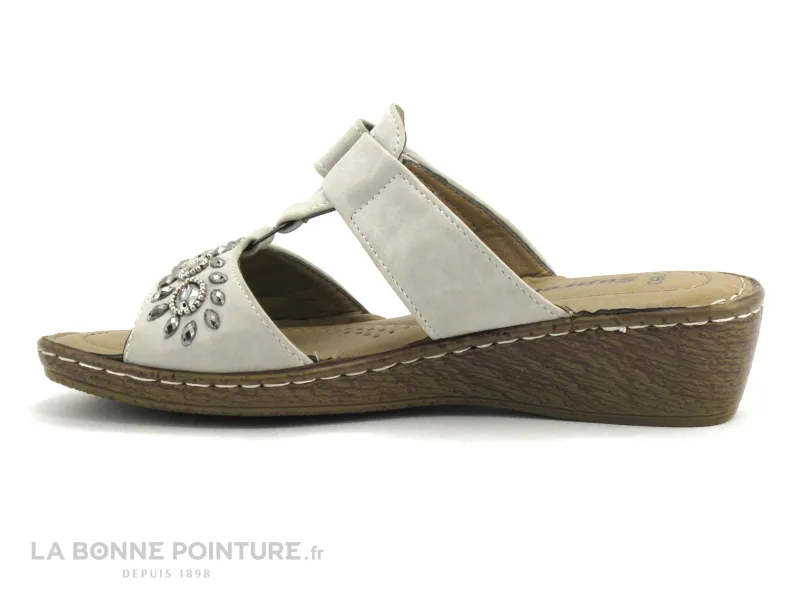 Achat chaussures Linea Supremo Femme Mule, vente Supremo 692790300 Ice - Perles - Mule beige Femme