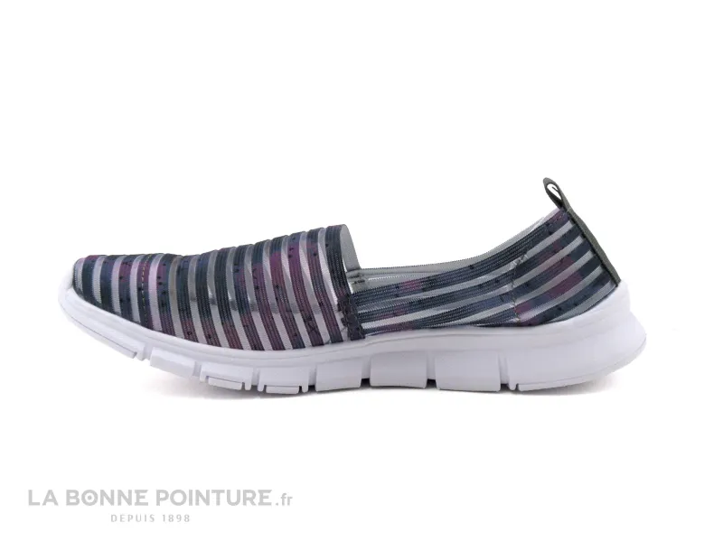 Achat chaussures Moran's Femme Chaussure de Sport, vente Morans KLED violet gris - Elastique - Basket slip-on Femme