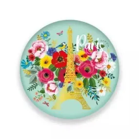 Badge fleuri Paris Cartes d'Art