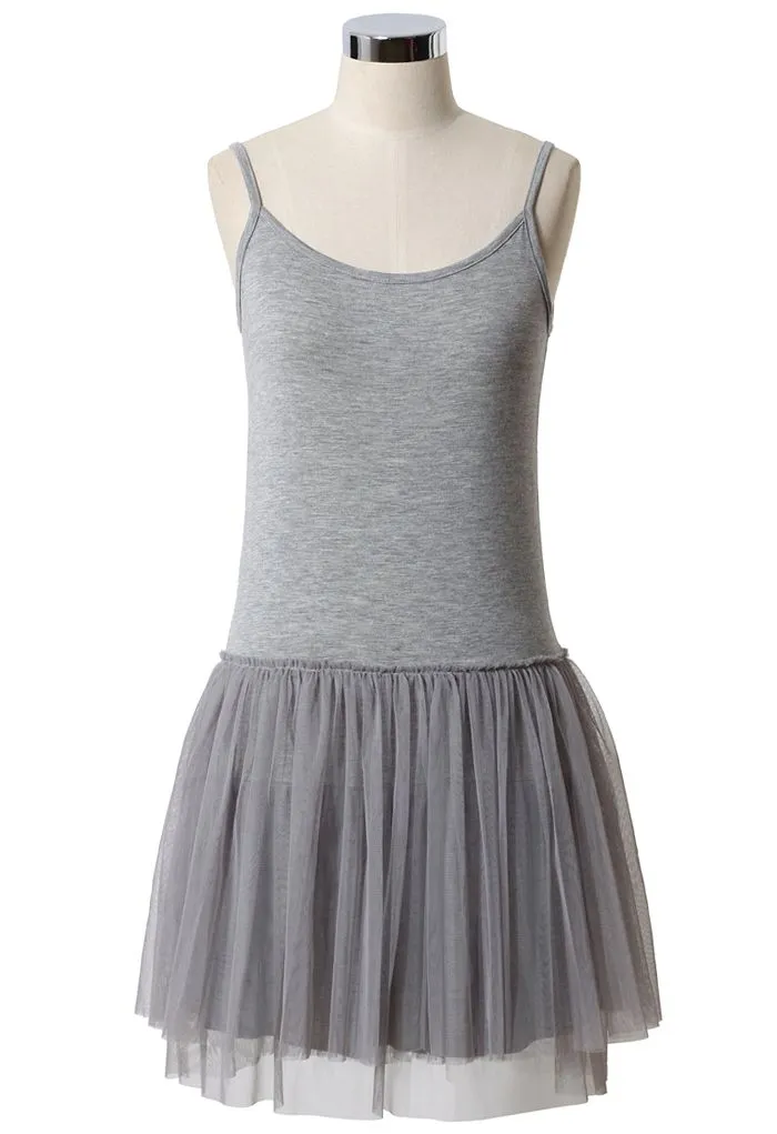 Ballet Robe en Tulle Gris 