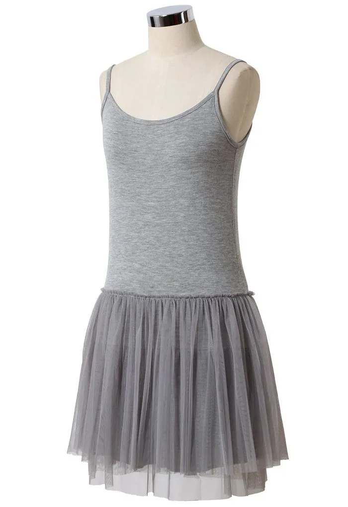 Ballet Robe en Tulle Gris 