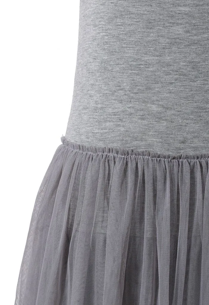 Ballet Robe en Tulle Gris 