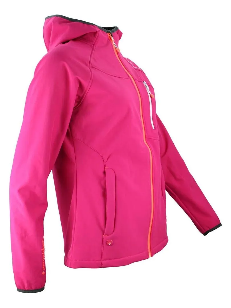 Blouson softshell femme ANSO - PEAK MOUNTAIN - Rose fushia