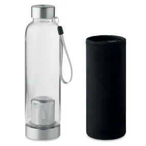 Bouteille personnalisée en verre infuseur à thé avec housse néoprène - 500ml - UTAH TEA