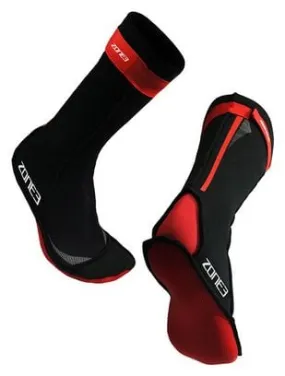 Chaussettes de Natation Néoprène ZONE3 Black/Red