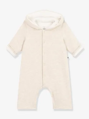 Combinaison longue ouatinée à capuche en coton bébé PETIT BATEAU beige - Petit Bateau