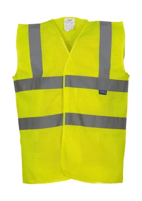 Gilet de sécurité en maille - haute visibilité - jaune fluo - HVW120 