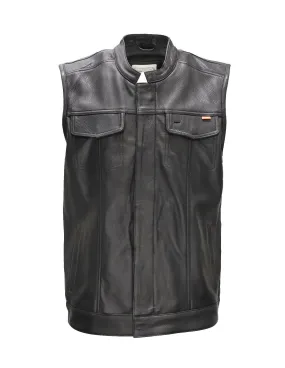 Gilet en cuir sans manches Daytona Hot Road ref 48755 Noir