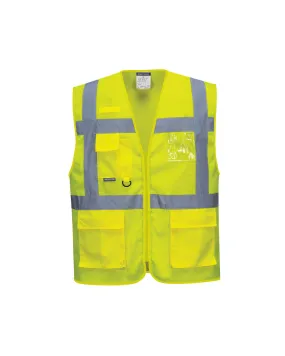 GILET ETE MESHAIR JAUNE EN MAILLE AEREE 100% POLYESTER 150G REF.C376