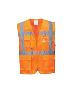 GILET ETE MESHAIR ORANGE EN MAILLE AEREE 100% POLYESTER 150G REF.C376