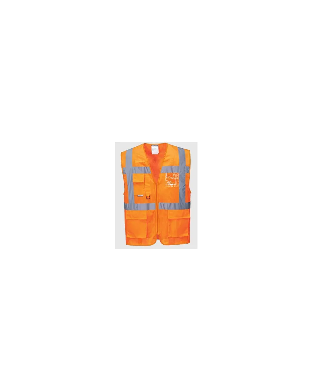 GILET ETE MESHAIR ORANGE EN MAILLE AEREE 100% POLYESTER 150G REF.C376