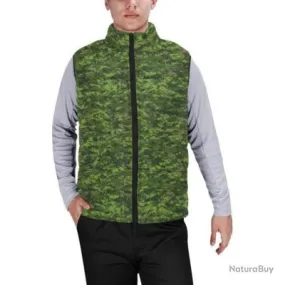 Gilet matelassé doudoune sans manches avec col montant camouflage canadien CADPAT digital woodland