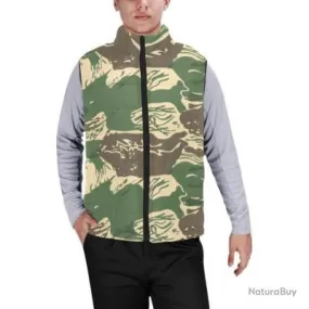 Gilet matelassé doudoune sans manches avec col montant camouflage rhodesian brushstroke v4