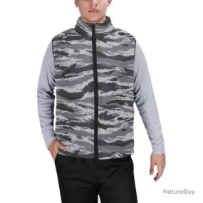 Gilet matelassé doudoune sans manches avec col montant camouflage russe kamysh ten shadow urban