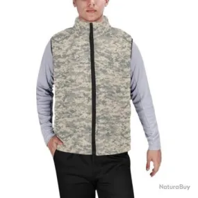 Gilet matelassé doudoune sans manches avec col montant camouflage US UCP