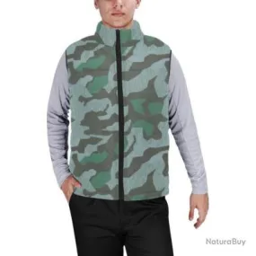 Gilet matelassé type doudoune sans manches avec col montant camouflage ww2 splittermuster 41 v3