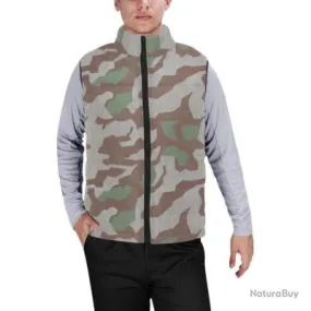 Gilet matelassé type doudoune sans manches avec col montant camouflage WWII splittermuster 41 v1