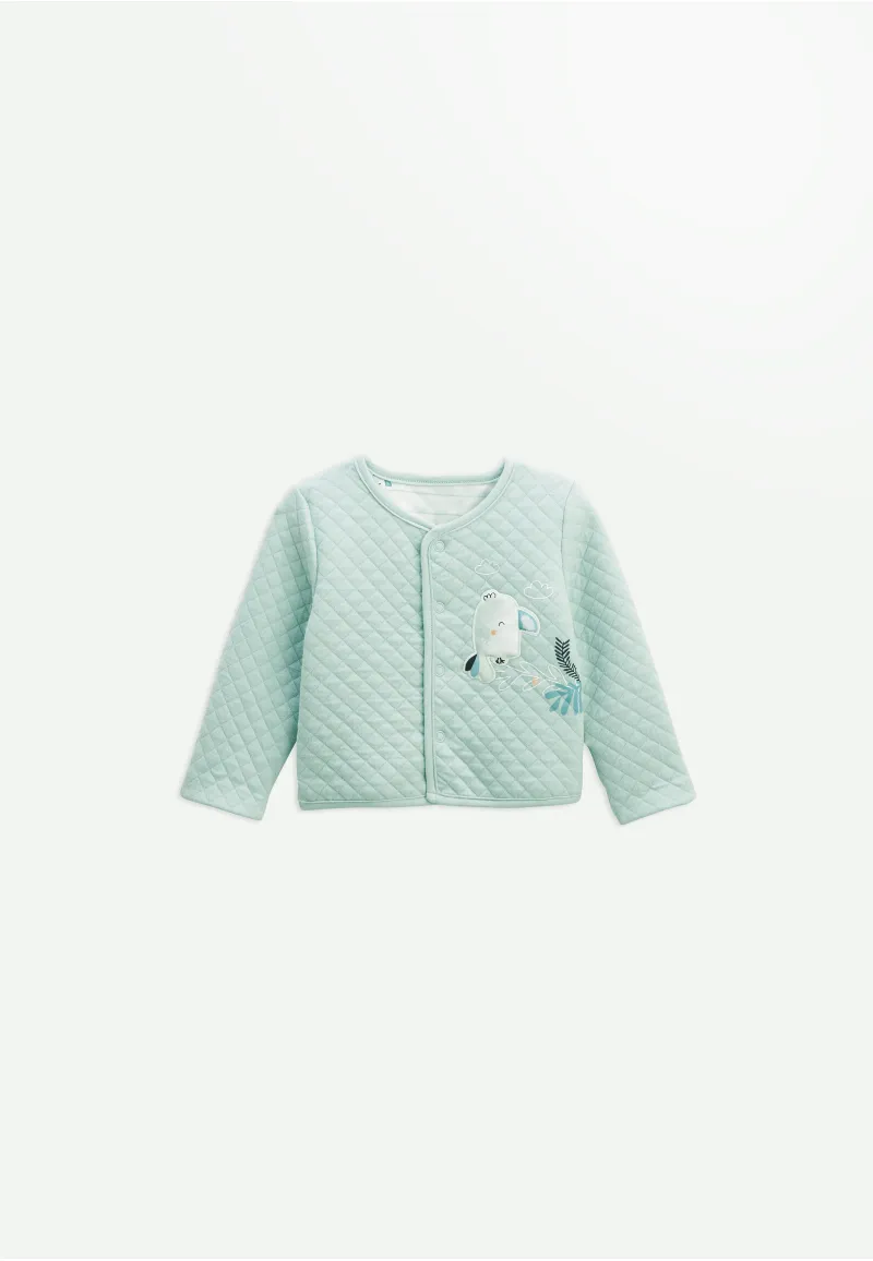 Gilet réversible bébé en coton matelassé Kimi - PETIT BEGUIN