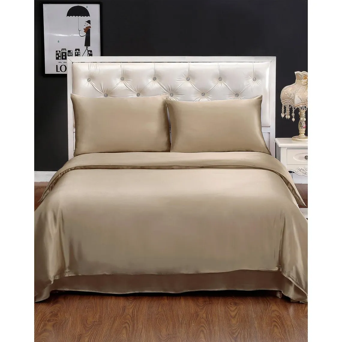 Housse de Couette Beige en Soie  Sans Couture  | 3 Suisses