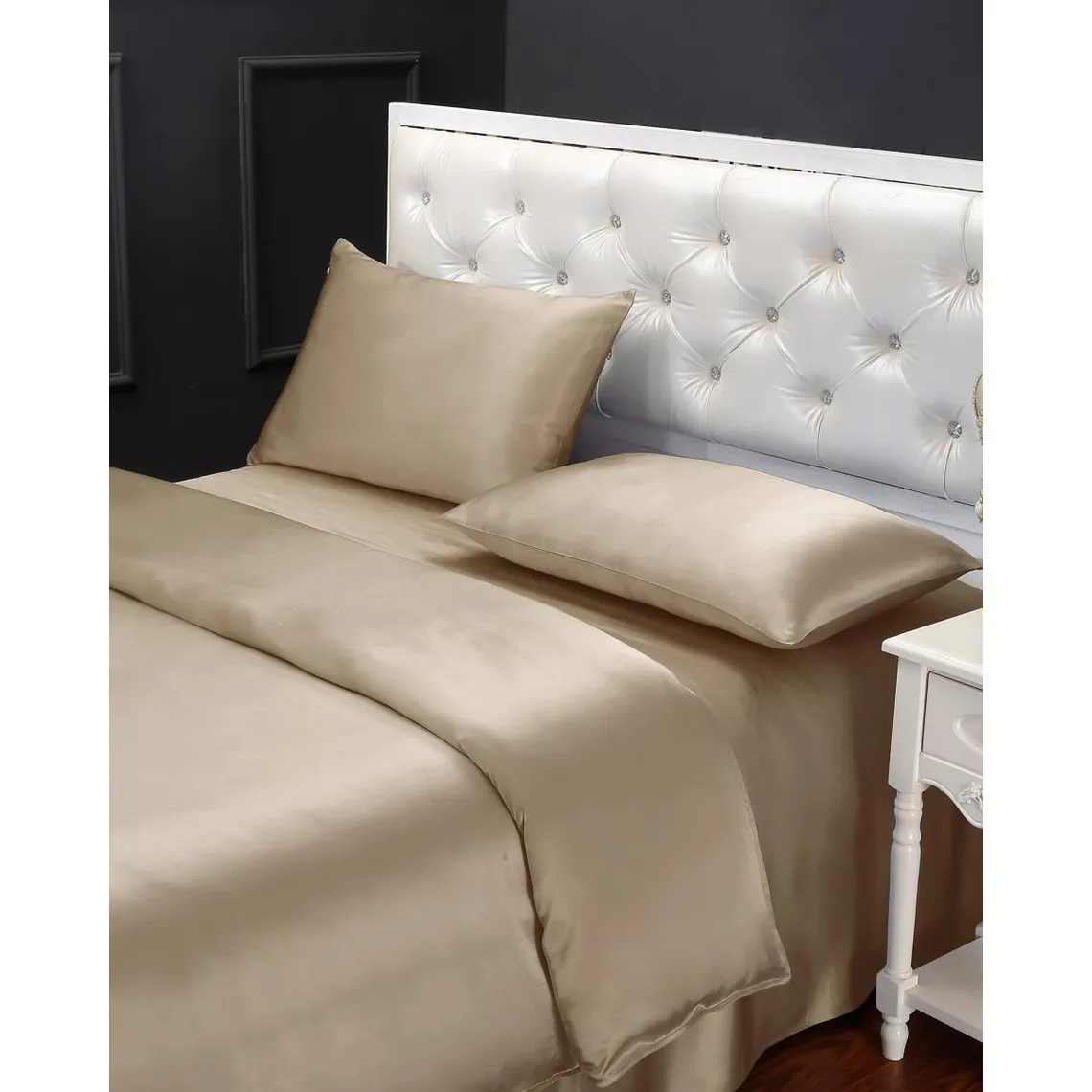 Housse de Couette Beige en Soie  Sans Couture  | 3 Suisses