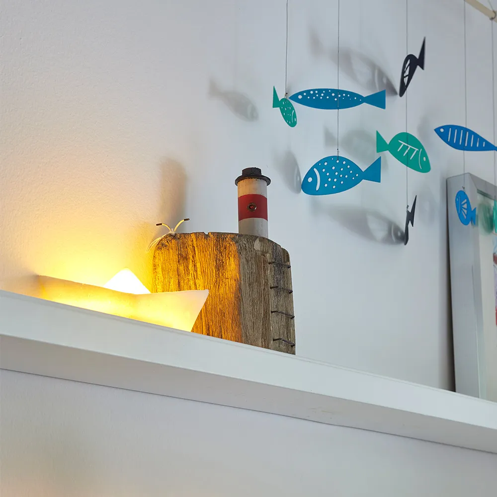 Lampe bateau papier