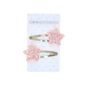 Lot de 2 barrettes étoiles pêche Roodoudou - Le petit Souk