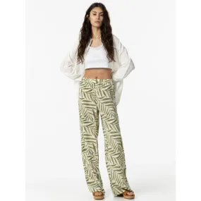 Pantalon fluide large nilo imprimés vert femme - Tiffosi | wimod