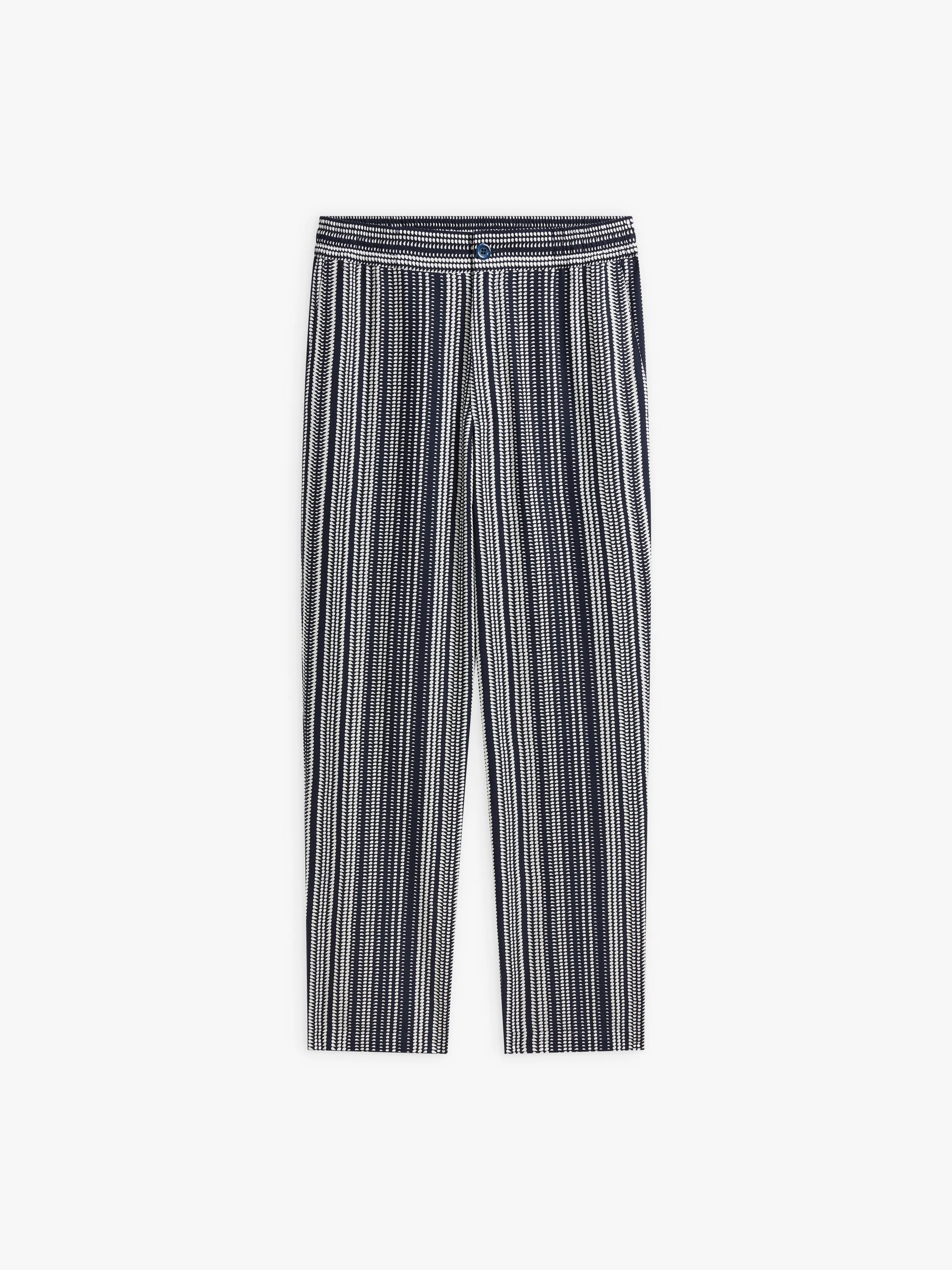 pantalon large en coton bleu parker