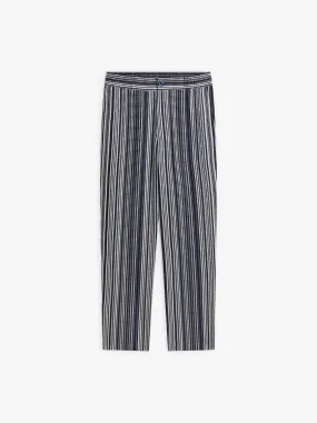 pantalon large en coton bleu parker