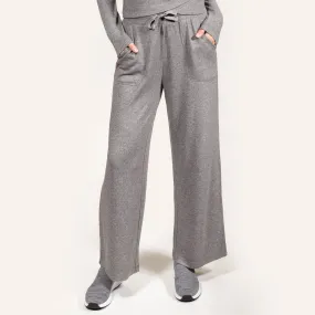 Pantalon large Femme Gris chiné