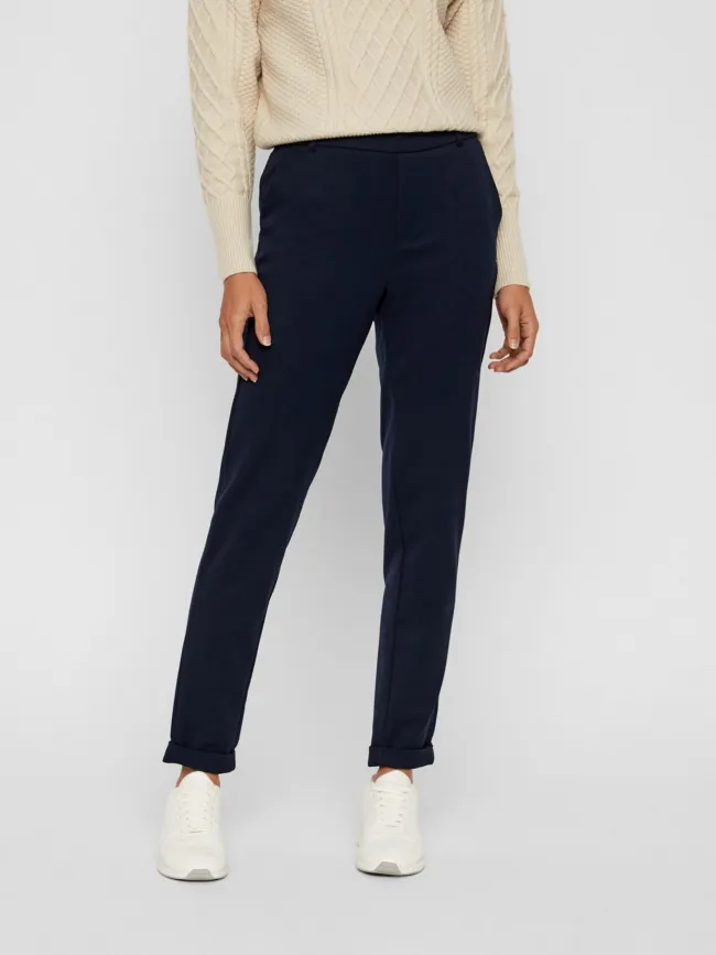 Pantalon large maya bleu marine femme - Vero Moda | wimod