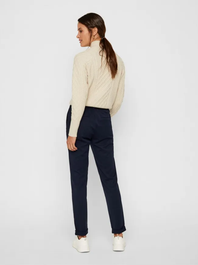 Pantalon large maya bleu marine femme - Vero Moda | wimod