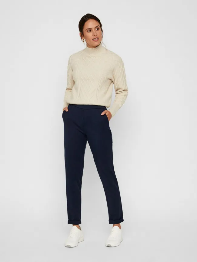 Pantalon large maya bleu marine femme - Vero Moda | wimod