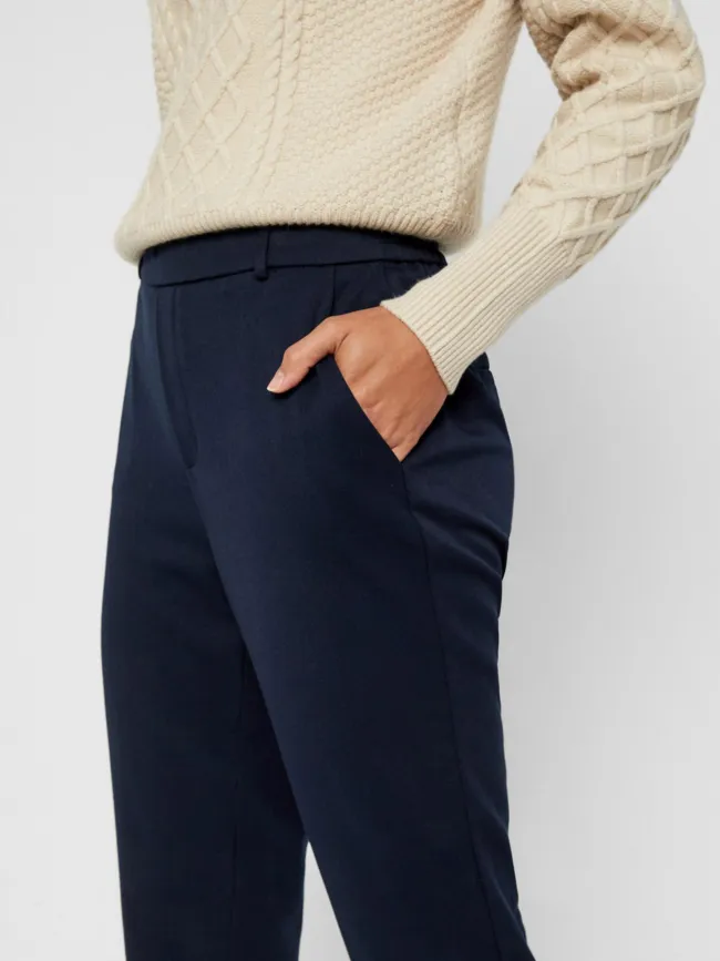 Pantalon large maya bleu marine femme - Vero Moda | wimod