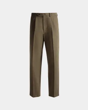 Pantalon À Pinces Classique Pour Homme En Coton Military Green