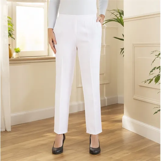 Pantalon à pinces confort Blanc - taille 44