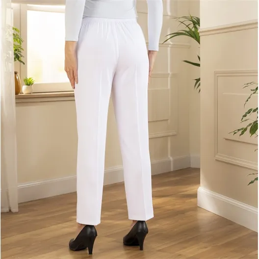 Pantalon à pinces confort Blanc - taille 44