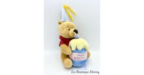 Peluche Winnie l'ourson Happy Birthday Disneyland Paris Disney chapeau anniversaire 20 cm