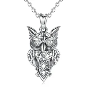 Pendentif Hibou d'  Argent Steampunk