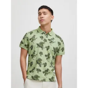 Polo regular fit à fleurs vert homme - Blend | wimod