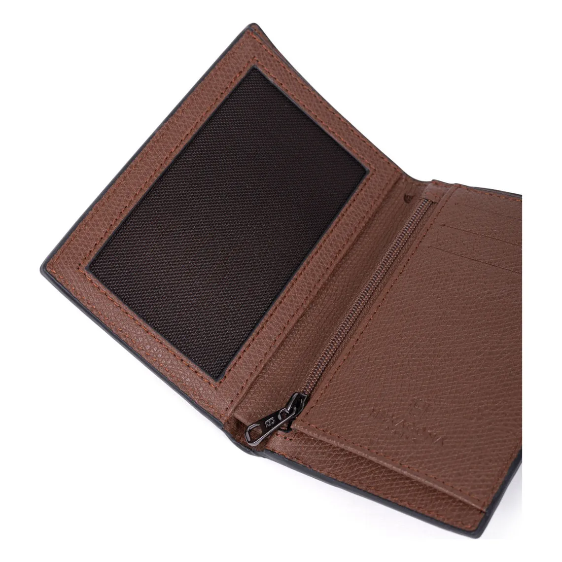 Portefeuille européen Stop RFID Cuir DANDY Marron Maya Hexagona - Portefeuille & Porte cartes Homme sur MenCorner