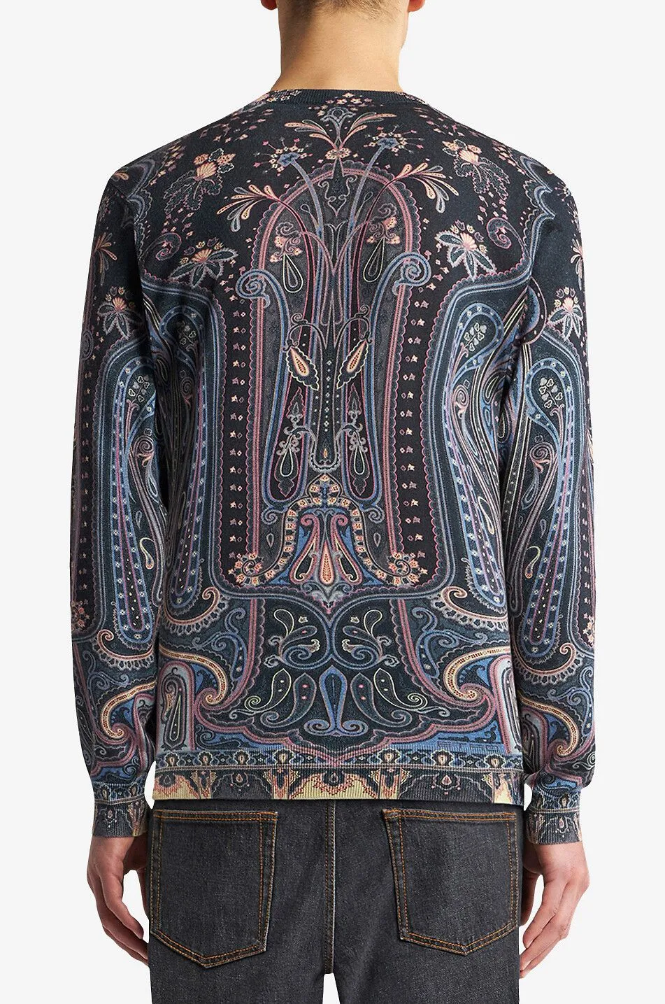 Pull en soie et cachemire motif tapis