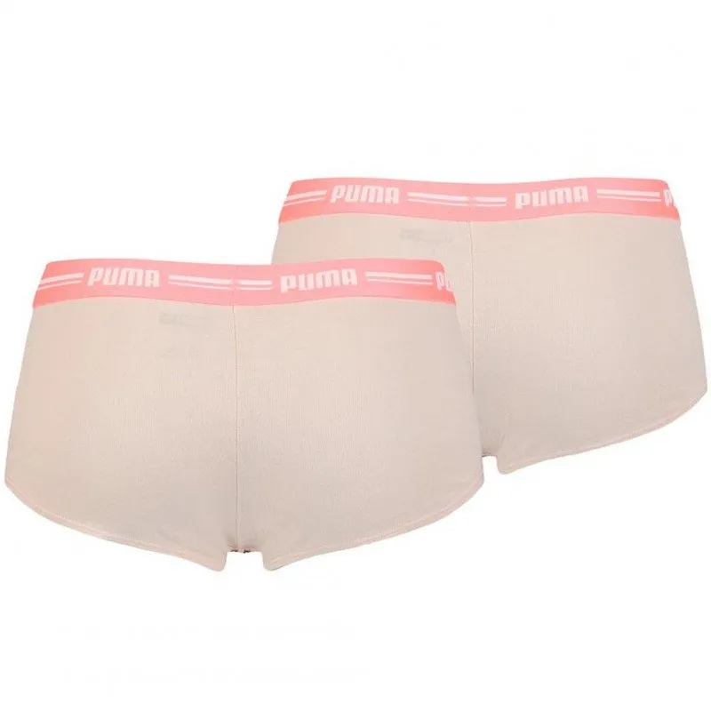 PUMA Lot de 2 Boxers Femme Coton ICONIC Light pink