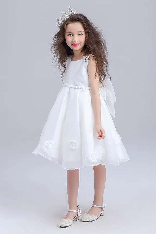 Robe cérémonie fille tutu avec nœud papillon détachable