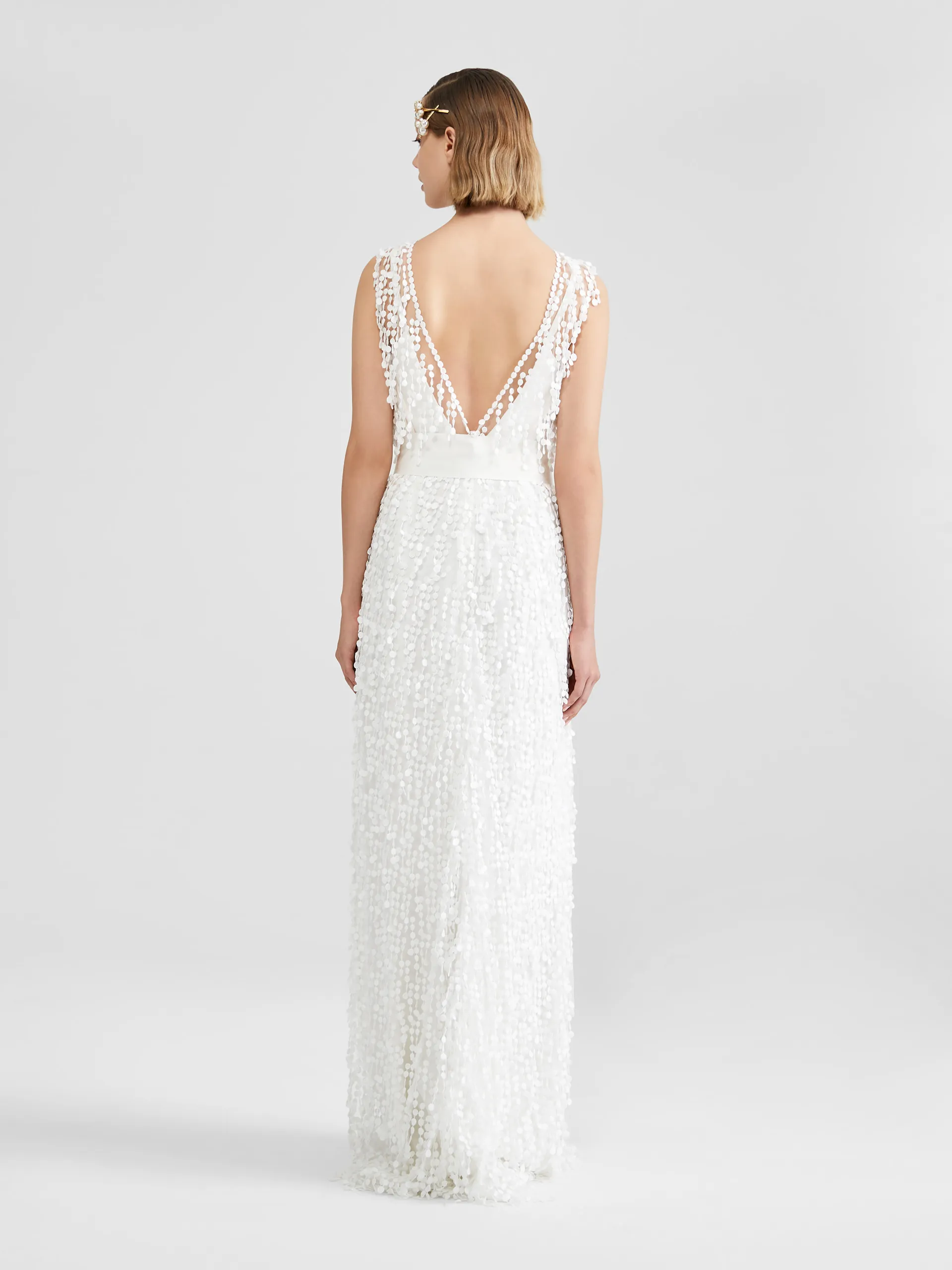 Robe en tulle brodé