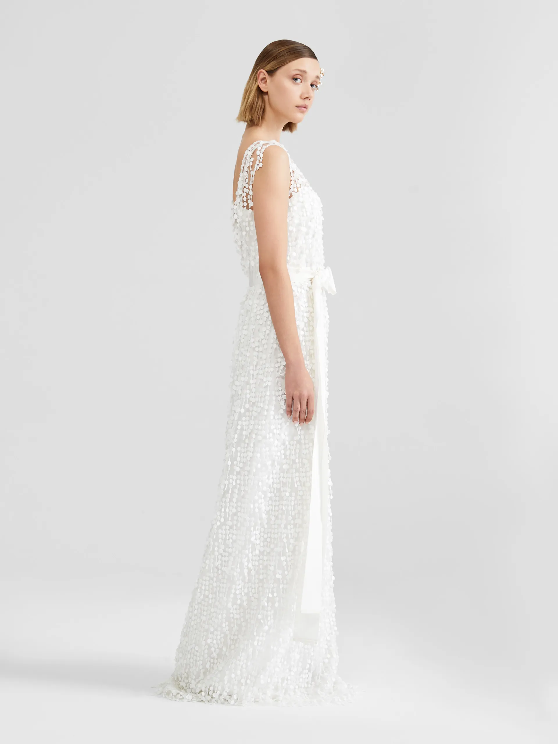 Robe en tulle brodé