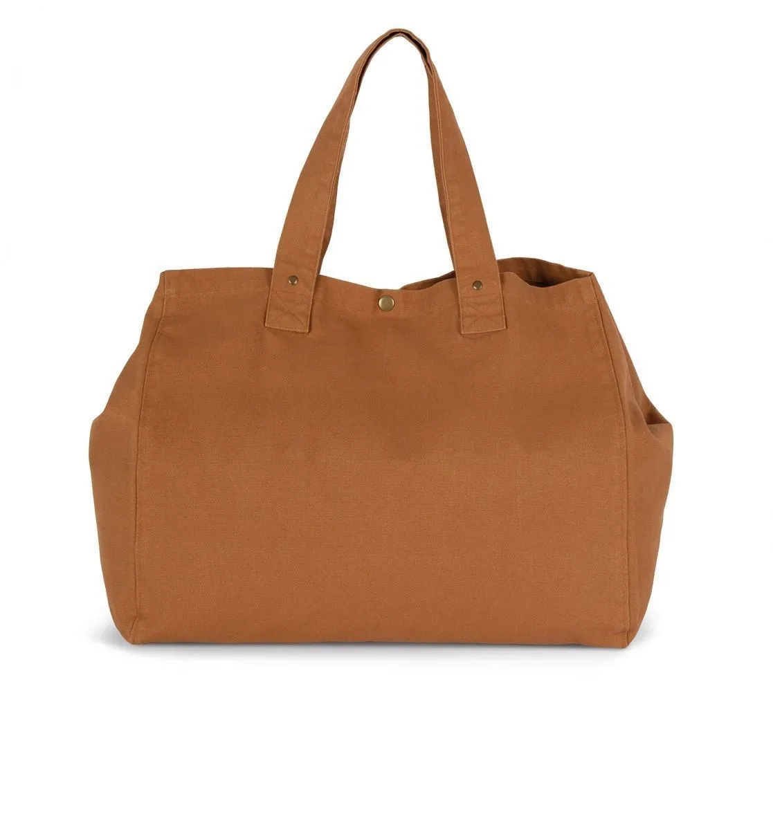 Sac shopping en coton délavé - KI3208 - marron caramel 