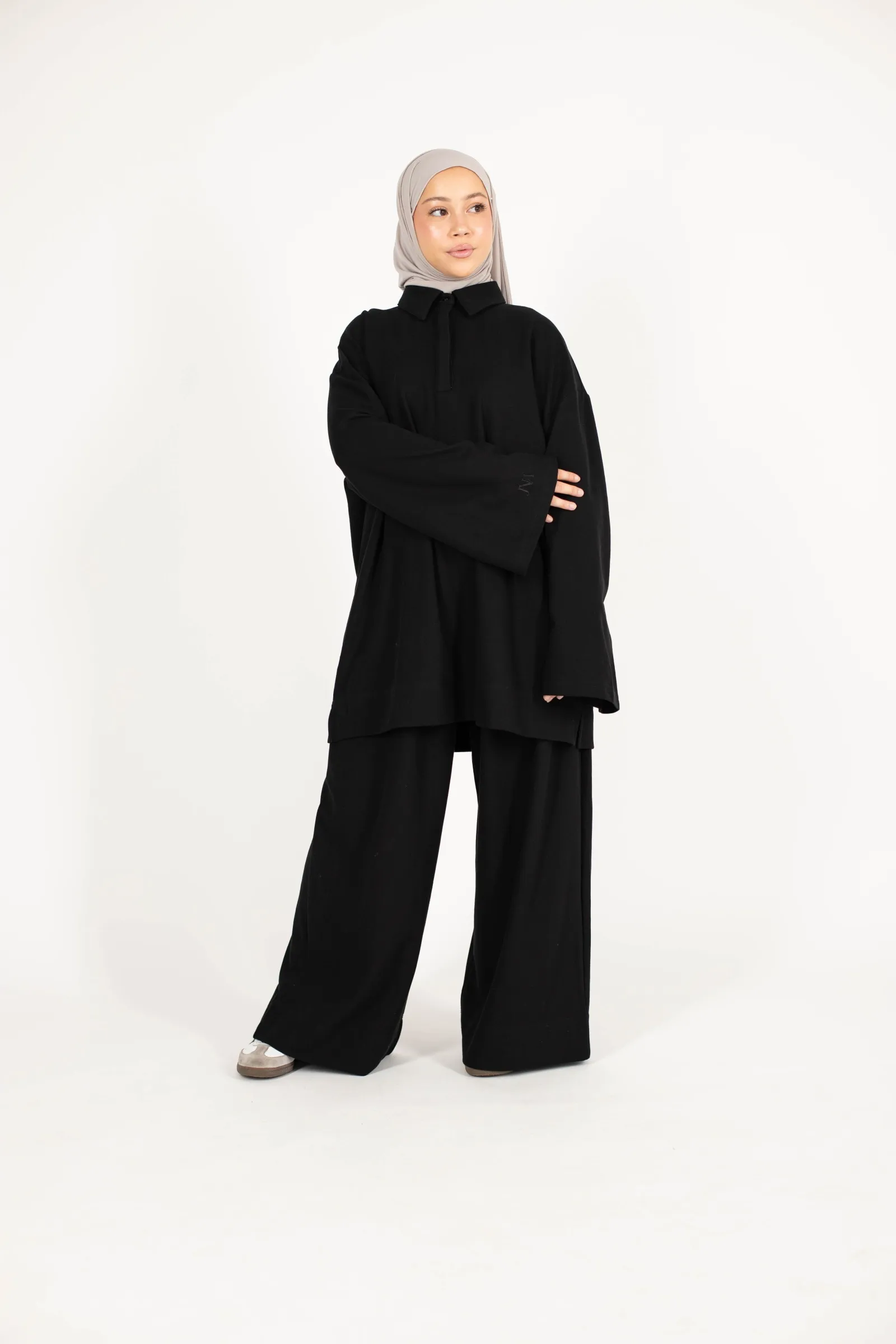 Set pantalon et haut long femme été